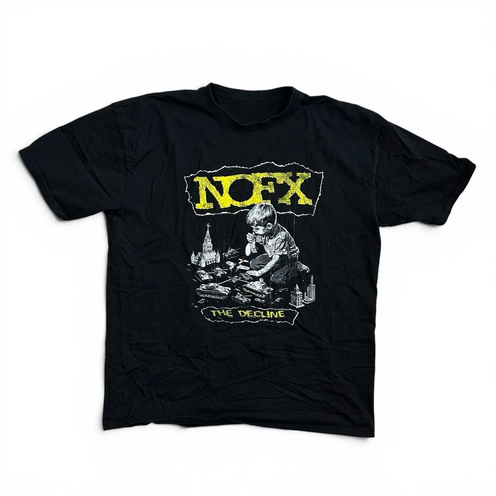 Vintage NOFX T Shirt XL The Decline 90s Punk Merch, Authentic, Fat Wreck Chords